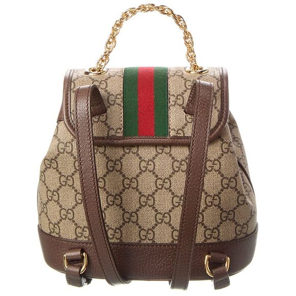 Gucci Ophidia Mini Gg Supreme Canvas & Leather Backpack, Brown - Picture 2 of 4